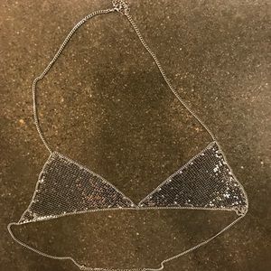 Chainmail metal bra